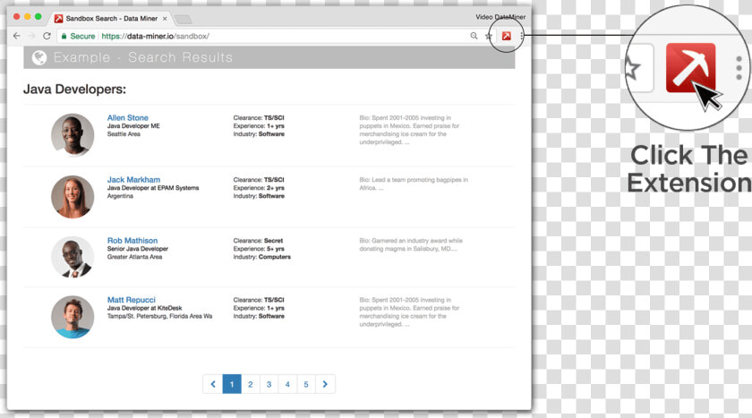 Data Miner Pop Up   Dataminer Io  HD Png DownloadTransparent PNG