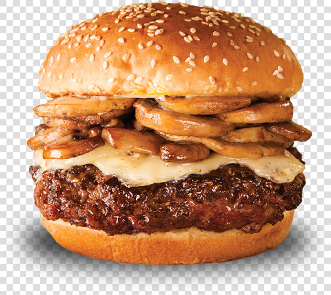 Mushroom Swiss Burger Fatburger  HD Png DownloadTransparent PNG