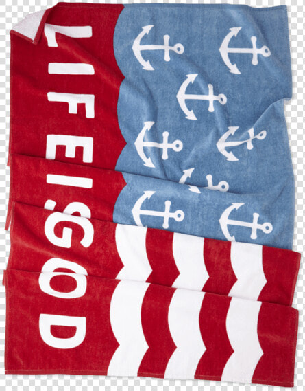 Anchor Wave Flag Beach Towel   Linens  HD Png DownloadTransparent PNG