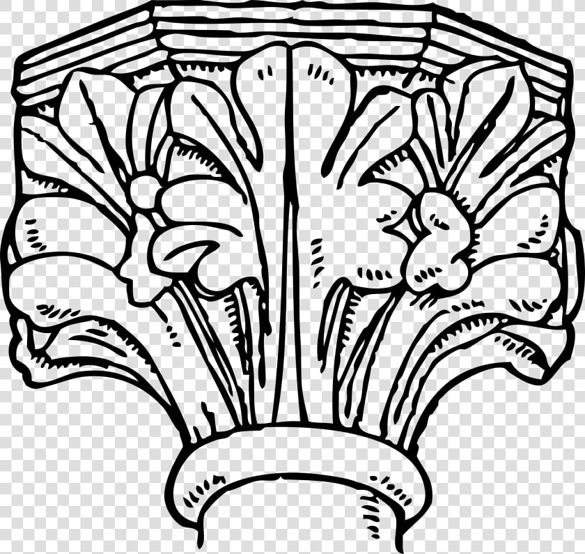 Decorated Gothic Capital Clip Arts   Architecture Clip Art  HD Png DownloadTransparent PNG