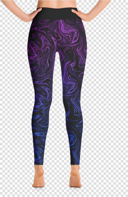 Blue  amp  Purple Swirl Yoga Pants   Leggings  HD Png DownloadTransparent PNG