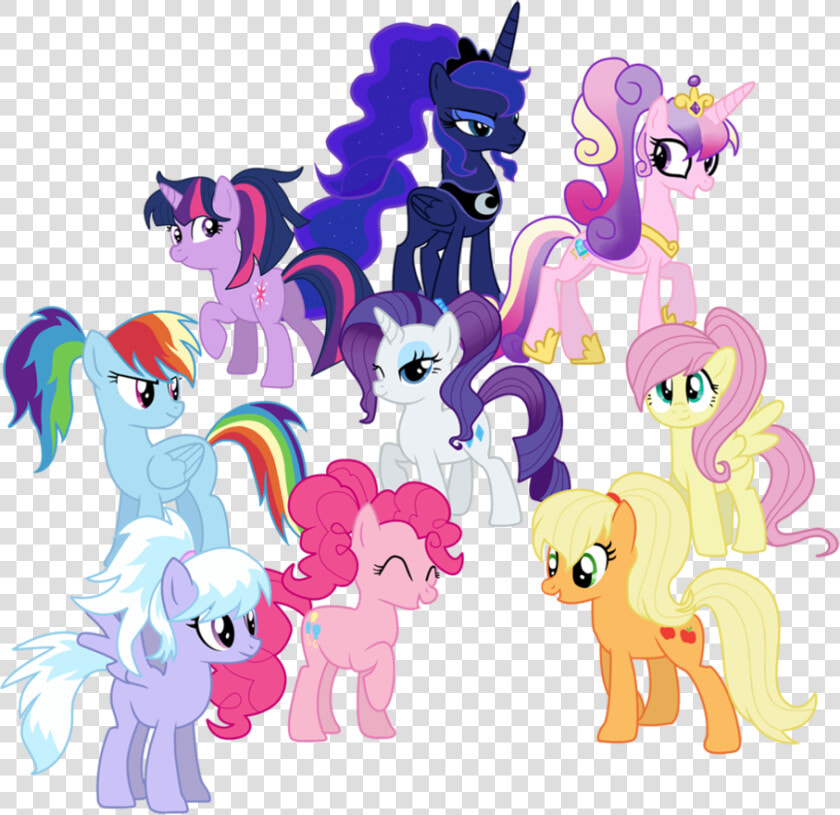 Pinkie Pie Rainbow Dash Twilight Sparkle Rarity Applejack   Mlp Pony Tails  HD Png DownloadTransparent PNG