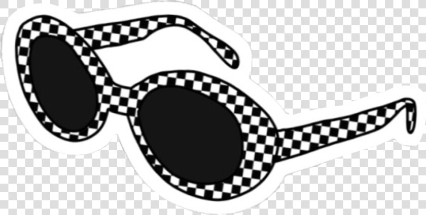  vsco  aesthetic  cloutgoggles  glasses  checkered   Vsco Stickers Black And White  HD Png DownloadTransparent PNG