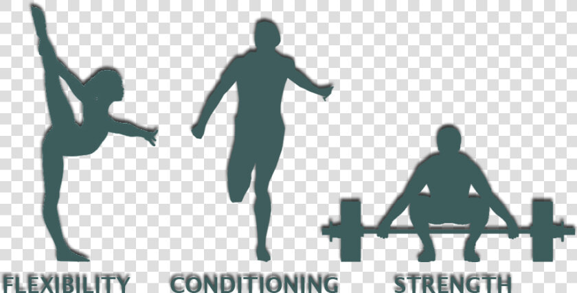 Flexibility  Conditioning And Strength   Strength And Conditioning Silhouette  HD Png DownloadTransparent PNG