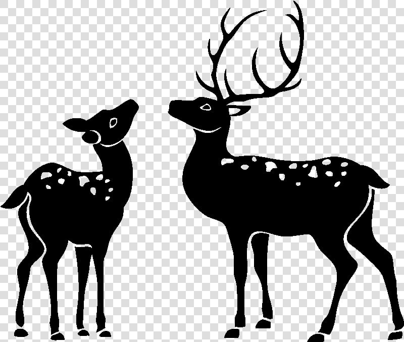 Baby Deer Silhouette Png   Deer With Baby Silhouette  Transparent PngTransparent PNG