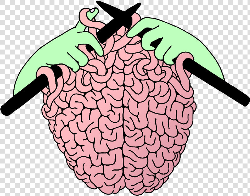  mydesign  alien  brain  freetoedit  ftestickers  sticker   Knitting Brain Drawing  HD Png DownloadTransparent PNG