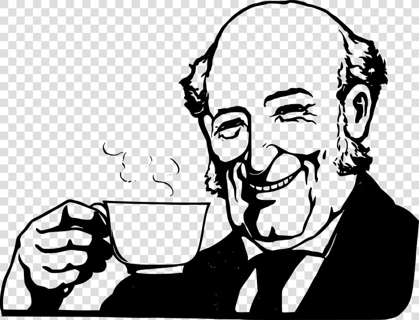 Men Clipart Coffee   Drawing Man Drinking Coffee  HD Png DownloadTransparent PNG