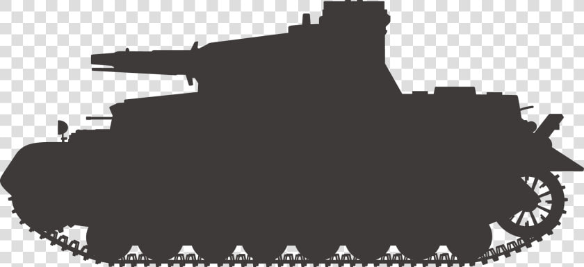 Panzer Iv Tank Type 10 Silhouette   Panzer Tank Silhouette Transparent  HD Png DownloadTransparent PNG