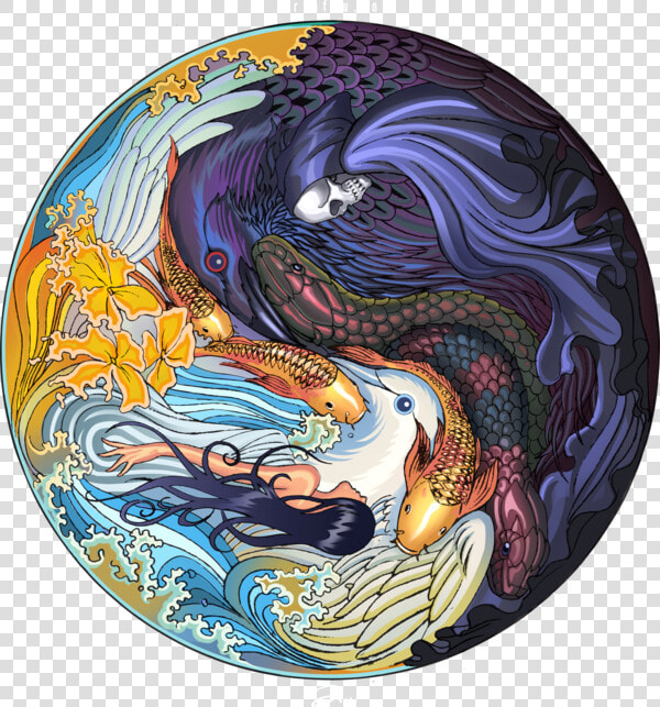 Life Death Yin Yang Tattoo   Png Download   Shogun Tao Gi  Transparent PngTransparent PNG