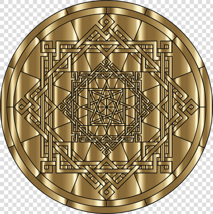 Gold symmetry metal   Circle  HD Png DownloadTransparent PNG