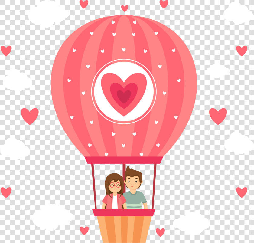 Clip Art Transparent Library Hot Air Balloon   Hot Air Balloon Love Vector  HD Png DownloadTransparent PNG