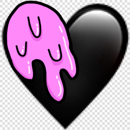  slime  black  pink  iphone  emoji  iphoneemoji  iphonesticker   Heart  HD Png DownloadTransparent PNG