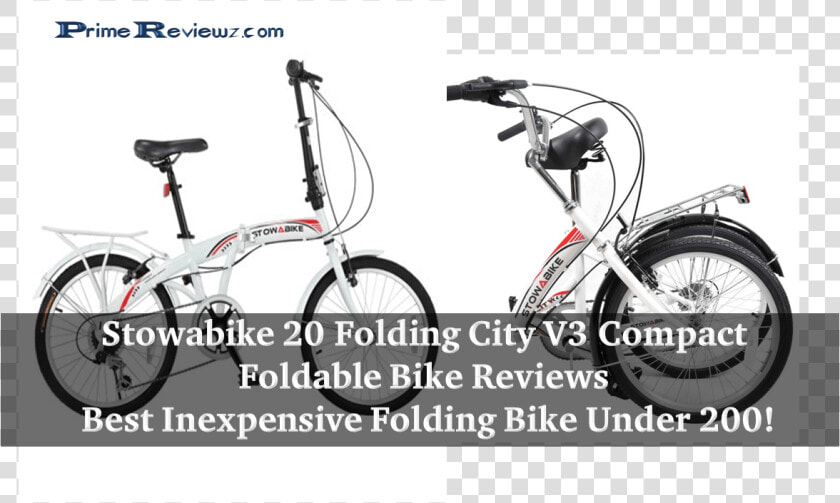 Stowabike 20 Folding City V3 Compact Foldable Bike   Hybrid Bicycle  HD Png DownloadTransparent PNG