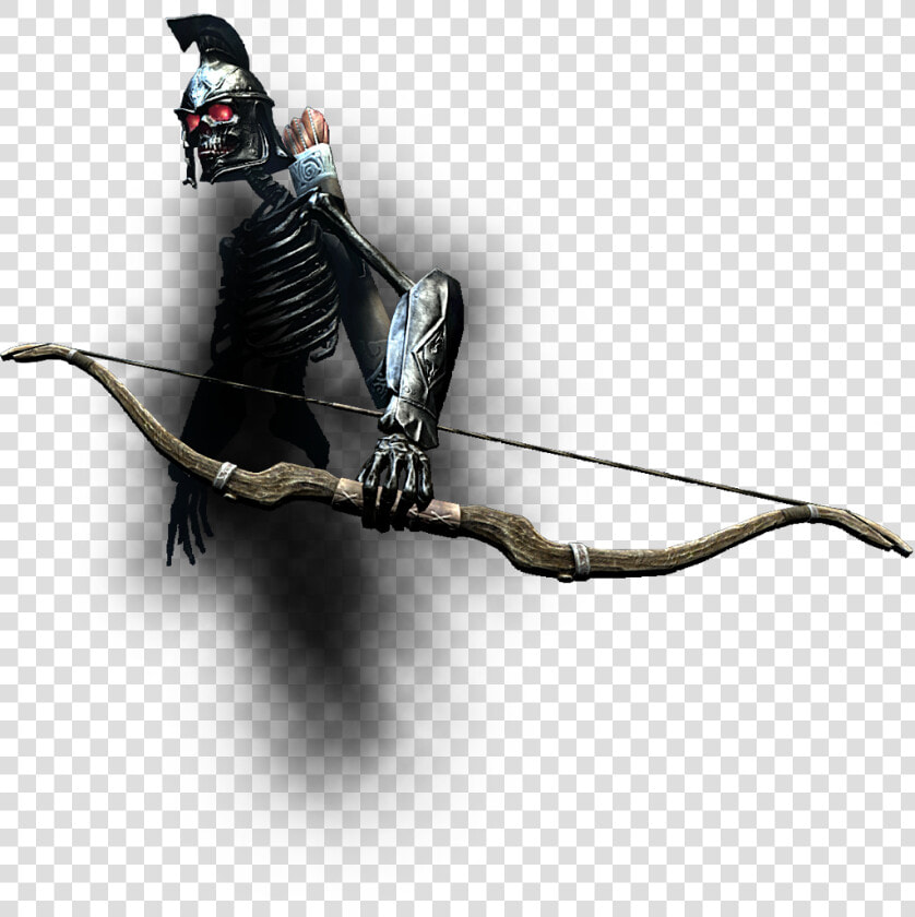  skyrim  shadow  skeleton  magic  summon  black  enemy   Longbow  HD Png DownloadTransparent PNG