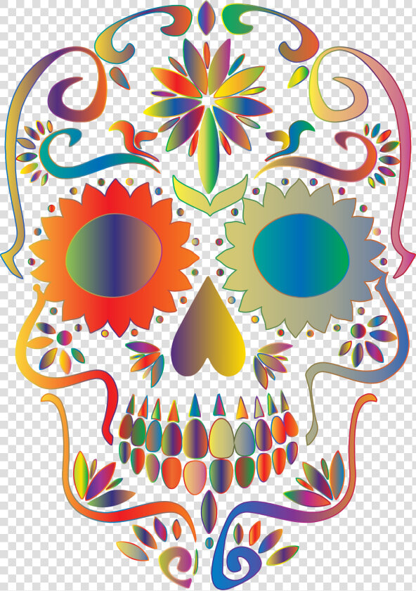 Girly Clipart Sugar Skull   Sugar Skulls Clip Art  HD Png DownloadTransparent PNG