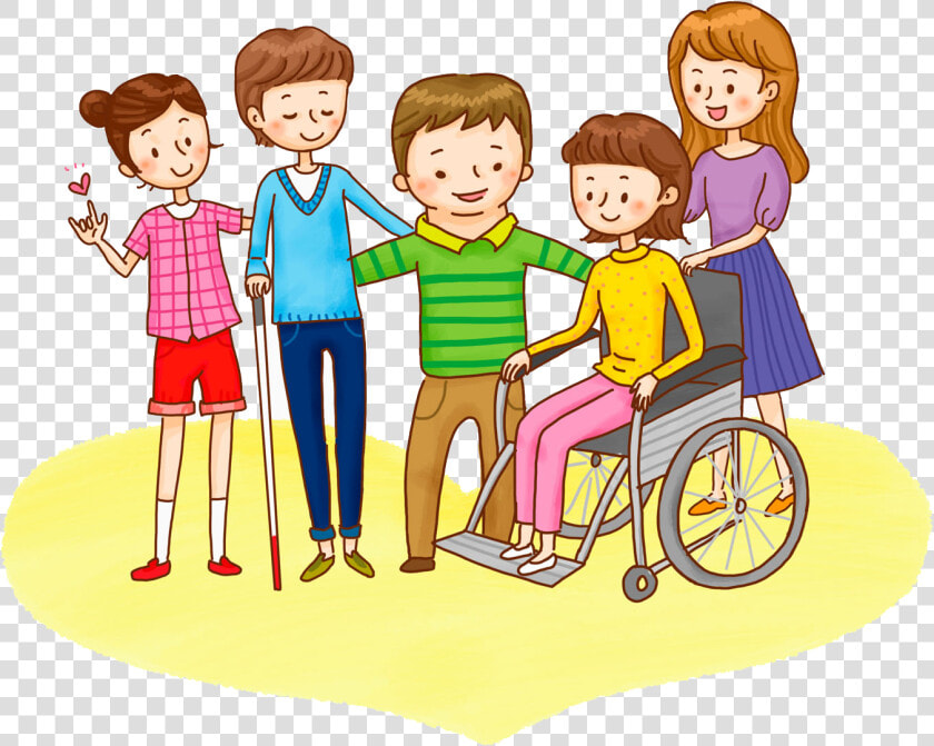 Transparent Handicap Clipart   Clip Art Kids Group Wheelchair  HD Png DownloadTransparent PNG