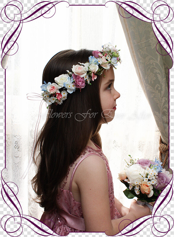 Silk Artificial Floral Hair Crown   Halo Featuring  HD Png DownloadTransparent PNG