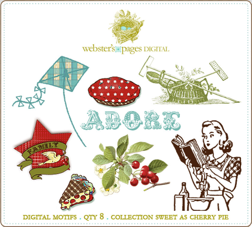 Sweet As Cherry Pie Designs Digi Motifs   Illustration  HD Png DownloadTransparent PNG