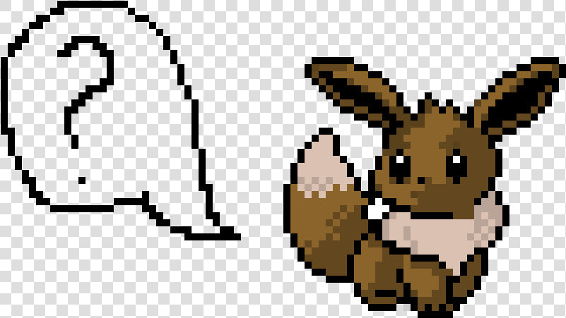 Pixel Art Pokemon Evoli  HD Png DownloadTransparent PNG