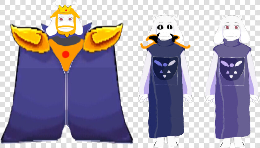 Asgore And Toriel And Asriel Full Body Alternate Ending   Cartoon  HD Png DownloadTransparent PNG