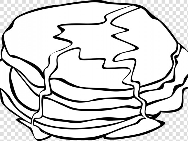 Transparent Breakfast Clipart Png   Pancake Clipart Black And White  Png DownloadTransparent PNG