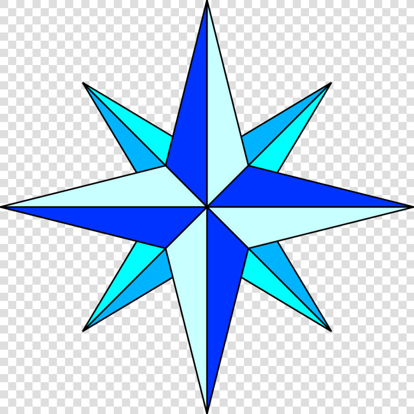 Compass Rose With 8 Directions  HD Png DownloadTransparent PNG