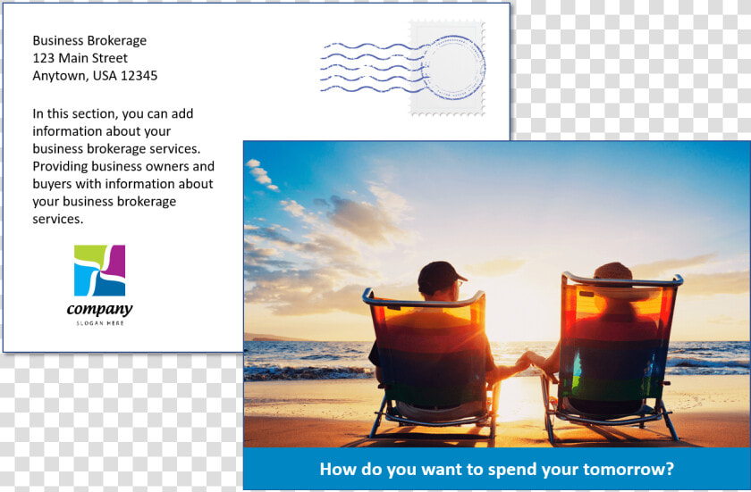 Transparent Postcard Template Png   Old Couple On Beach  Png DownloadTransparent PNG