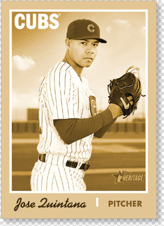 Jose Quintana 2019 Heritage Baseball Base Poster Gold   College Baseball  HD Png DownloadTransparent PNG