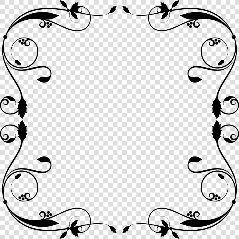 Free Download Simple Flourish Frame Svg Clipart Borders   Border Svg Free  HD Png DownloadTransparent PNG