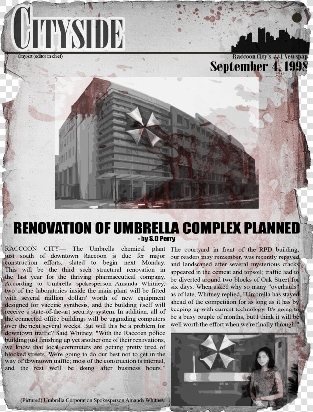 Raccoon City Umbrella Corp Resident Evil  HD Png DownloadTransparent PNG