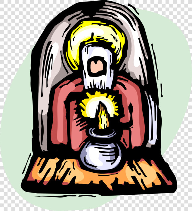 Vector Illustration Of Christian Religion Saint Figure   Cartoon  HD Png DownloadTransparent PNG