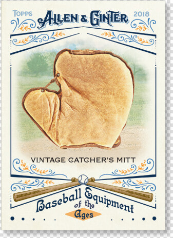 2018 Topps Allen  amp  Ginter Vintage Catcher S Mitt Baseball   Allen  amp  Ginter  HD Png DownloadTransparent PNG