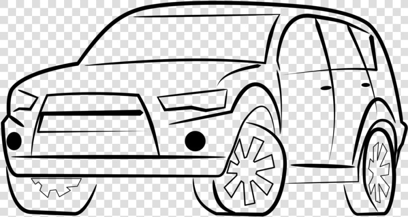 Line Art hatchback automotive Exterior   Car Coloring Clipart  HD Png DownloadTransparent PNG