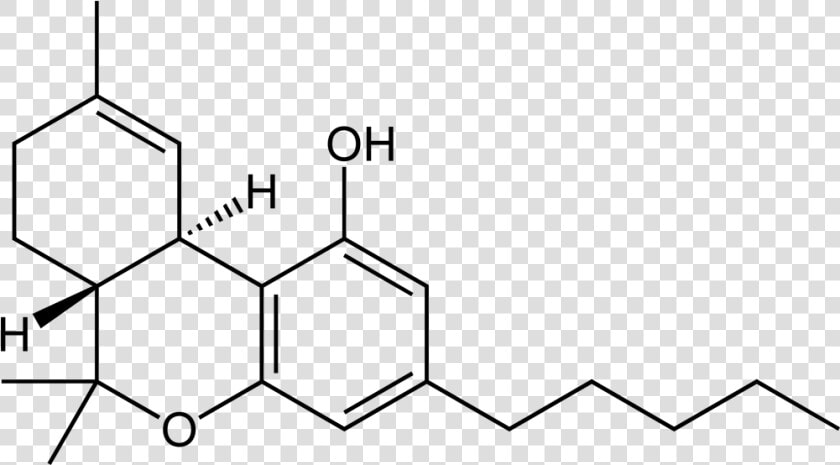 Thc 2d Skeletal   Delta 9 Tétrahydrocannabinol  HD Png DownloadTransparent PNG