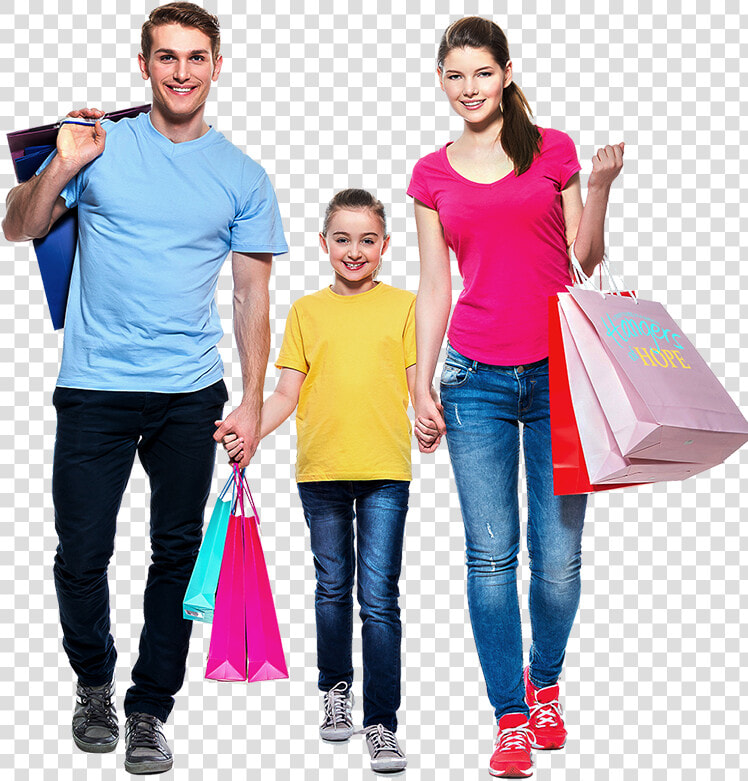 Happy Family Hd Family Shopping  HD Png DownloadTransparent PNG