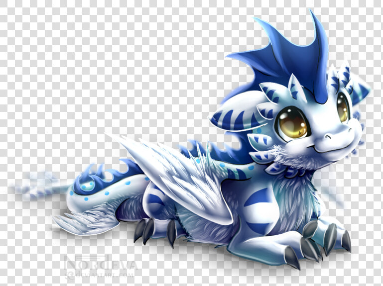 Ice Dragon Png Pic   Blue And White Baby Dragon  Transparent PngTransparent PNG