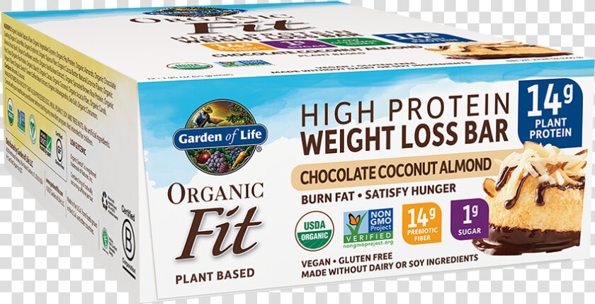 Garden Of Life Organic Fit Bar  Chocolate Coconut Almond    Garden Of Life Organic Bar  HD Png DownloadTransparent PNG