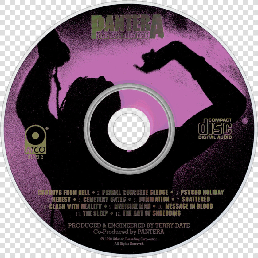 Pantera Cowboys From Hell Cd  HD Png DownloadTransparent PNG