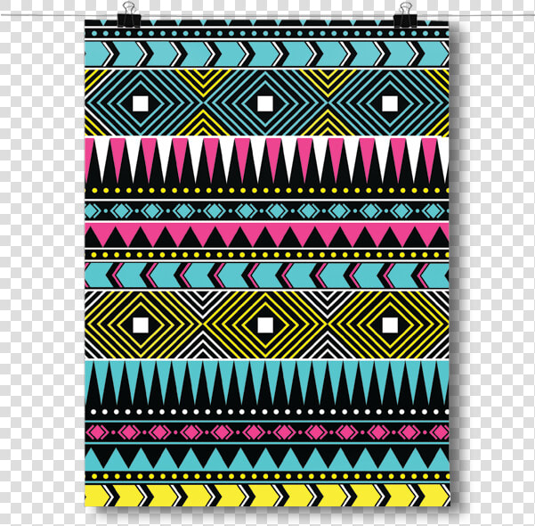 Neon Aztec Pattern   Motif  HD Png DownloadTransparent PNG