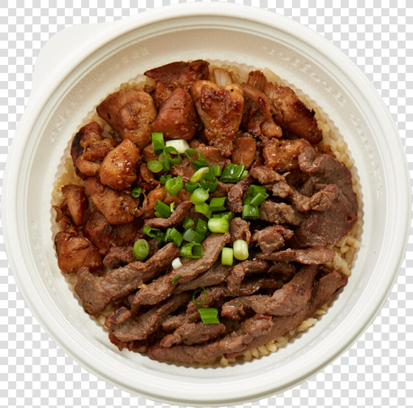 Sliding Bowl Image   Flame Broiler Half And Half Bowl  HD Png DownloadTransparent PNG