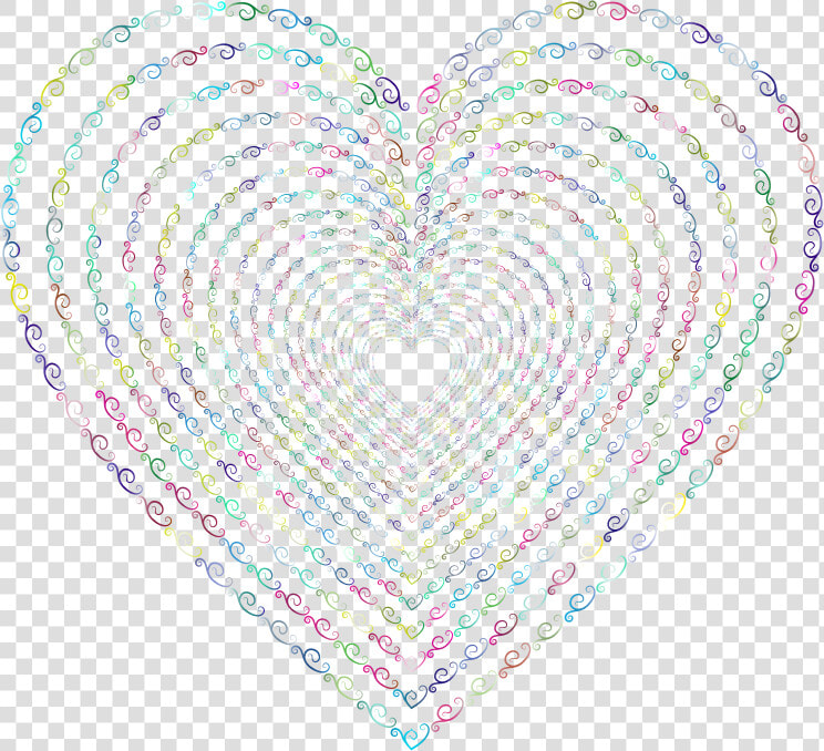 Prismatic Vintage Flourish Heart Tunnel 2 No Background   Heart  HD Png DownloadTransparent PNG