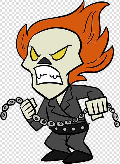 How To Draw Ghost Rider   Draw Ghost Rider Step By Step  HD Png DownloadTransparent PNG