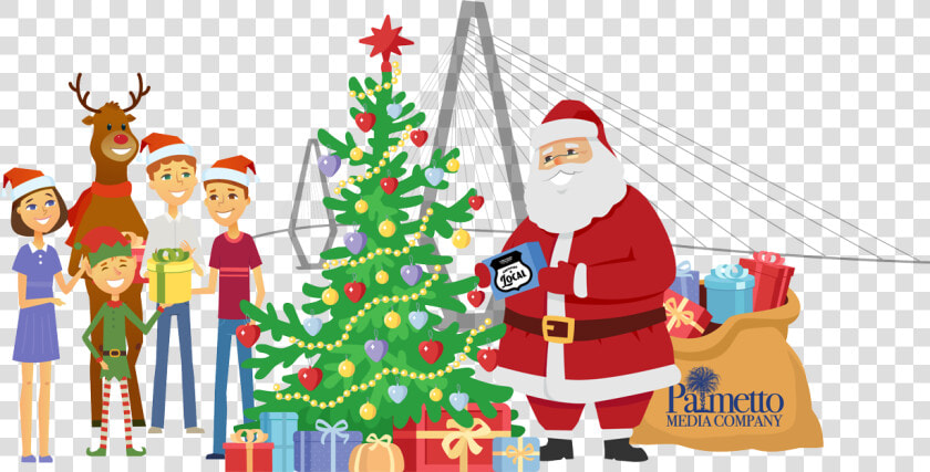 Santa Claus Con Niños Animados  HD Png DownloadTransparent PNG