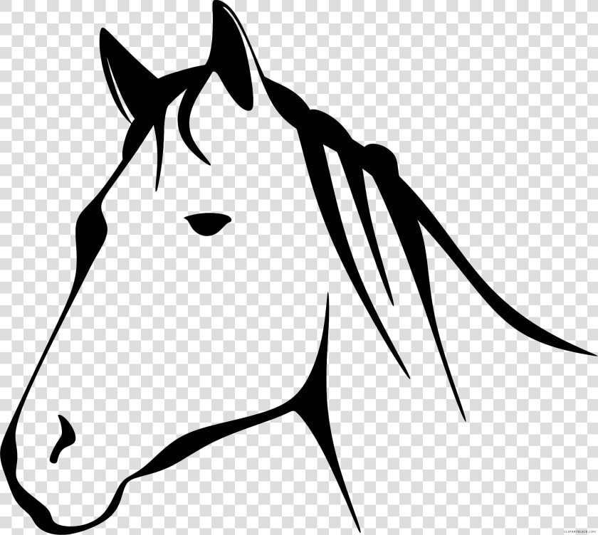 Horse Head Mask Clip Art   Black And White Horse Clipart  HD Png DownloadTransparent PNG