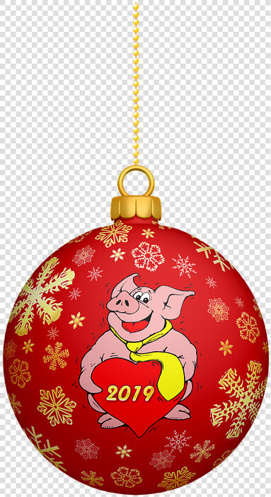 New Year S Eve  Christmas  Ball  Ornament  Pig    Christmas Ornament  HD Png DownloadTransparent PNG