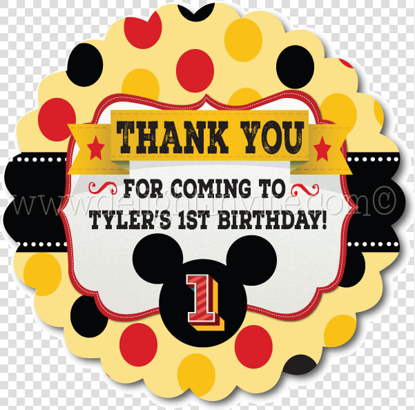 Mickey Mouse Birthday Favor Tag   Png Download   Mickey Mouse 1st Birthday Tags  Transparent PngTransparent PNG