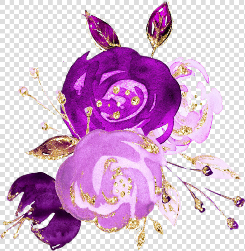  watercolor  flowers  bouquet  bunch  purple  plum   Plum Watercolor Flowers Png  Transparent PngTransparent PNG