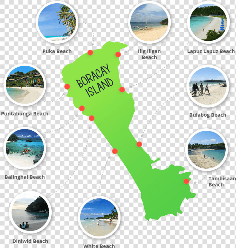 Beach map   Boracay Island Tourist Spot  HD Png DownloadTransparent PNG