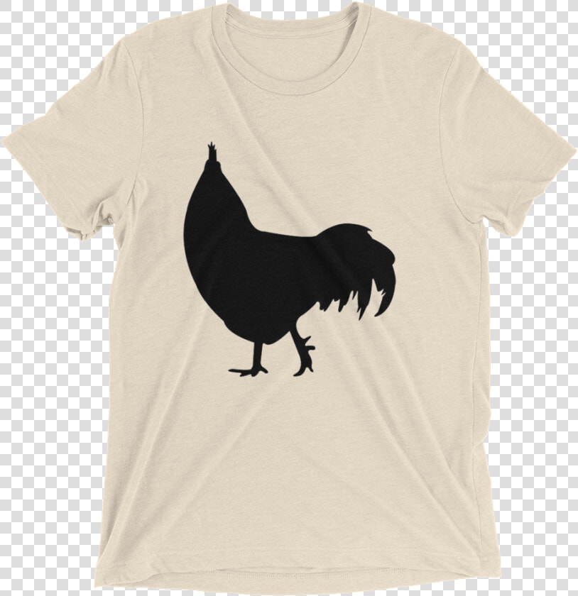 Black Chicken Silhouette For Tshirts Mockup Wrinkle   Rooster  HD Png DownloadTransparent PNG