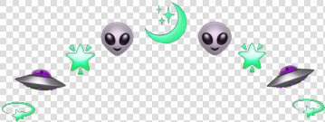  alien  ufo  moon  star  sparkle  emoji  crown   Illustration  HD Png DownloadTransparent PNG